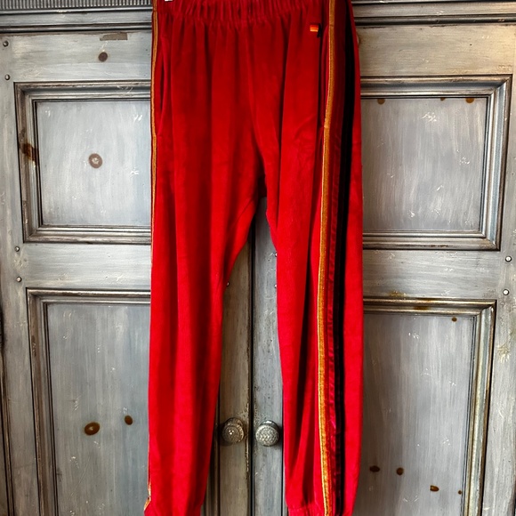 Aviator Nation Classic Velvet Sweatpants in Red Size M - Picture 12 of 15